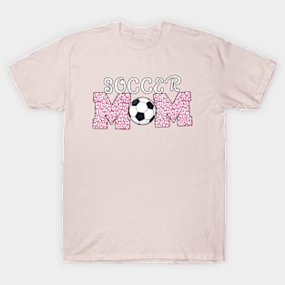 Soccer Mom Leopard Funny Soccer Mom Mother's Day 2021 T-Shirt